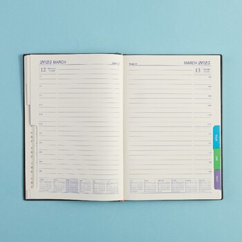 2025 Daily Planners A5 Schedule Notebooks με ευρετήριο Δερμάτινο κάλυμμα 365 Days Calendar Journal School Supplies Office Agenda