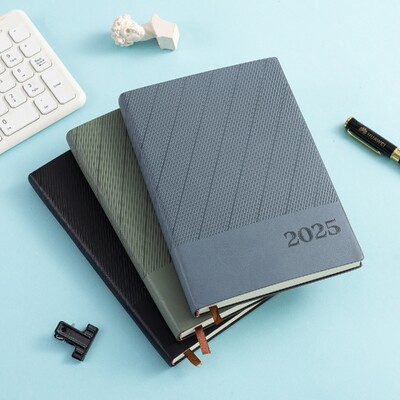 2025 Daily Planners A5 Schedule Тетрадки с индекс кожена корица 365 Days Calendar Journal Училищни офис консумативи Дневен ред