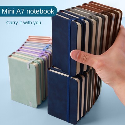 Mini Book A7 Малък бележник Портативен портативен бележник Small Pocket Skin Feeling Leather Waterproof Notes ученически пособия