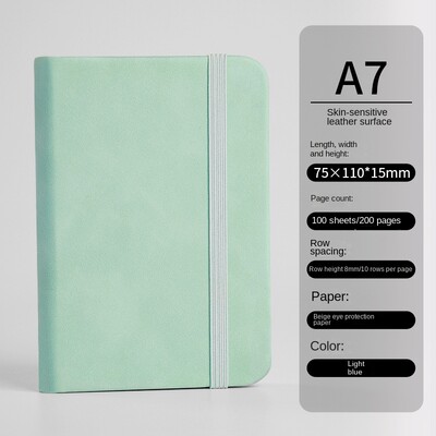 Mini Book A7 mazs piezīmjdators, pārnēsājams, pārnēsājams piezīmju grāmatiņa, maza kabatas āda, āda, ūdensnecaurlaidīga piezīmes, skolas piederumi