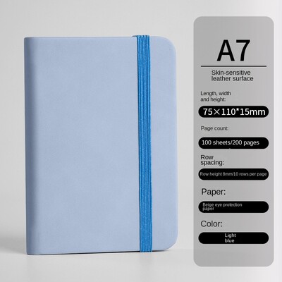 Mini Book A7 mazs piezīmjdators, pārnēsājams, pārnēsājams piezīmju grāmatiņa, maza kabatas āda, āda, ūdensnecaurlaidīga piezīmes, skolas piederumi