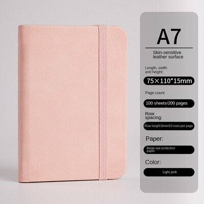 Mini Book A7 mazs piezīmjdators, pārnēsājams, pārnēsājams piezīmju grāmatiņa, maza kabatas āda, āda, ūdensnecaurlaidīga piezīmes, skolas piederumi