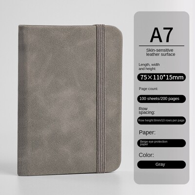 Mini Book A7 mazs piezīmjdators, pārnēsājams, pārnēsājams piezīmju grāmatiņa, maza kabatas āda, āda, ūdensnecaurlaidīga piezīmes, skolas piederumi
