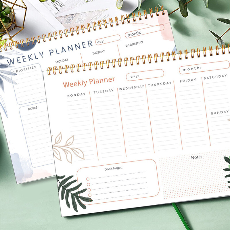 1 τμχ Weekly Planner-Weekly To Do List Notepad-11``×8,8``Weekly Planner Pad-Spiral Undated Weekly Planner Notebook with Organizer