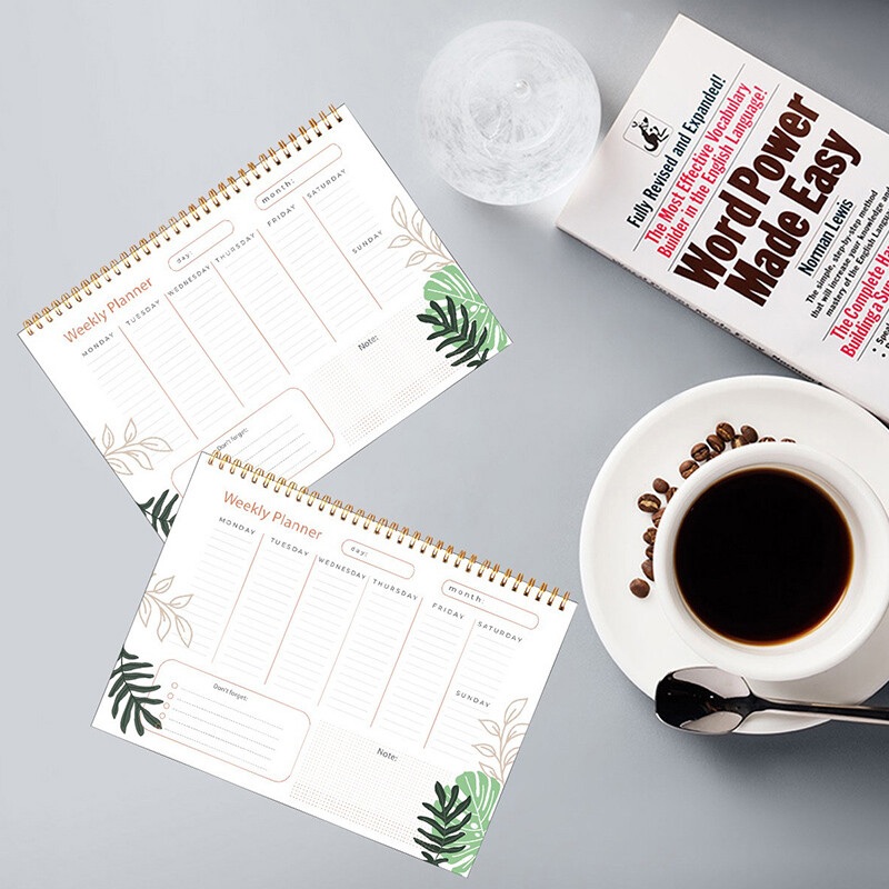 1 τμχ Weekly Planner-Weekly To Do List Notepad-11``×8,8``Weekly Planner Pad-Spiral Undated Weekly Planner Notebook with Organizer