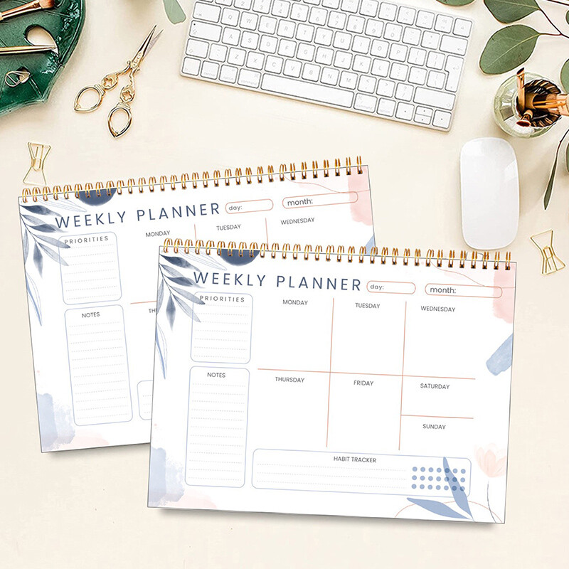 1 τμχ Weekly Planner-Weekly To Do List Notepad-11``×8,8``Weekly Planner Pad-Spiral Undated Weekly Planner Notebook with Organizer