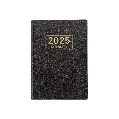 Bieza papīra piezīmju grāmatiņa gluda rakstīšana, bez tintes, mākslīgās ādas vāks 2025. gada žurnāla kabatas izmēra tintes izturīga papīra plānotājs