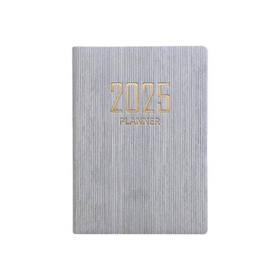 Bieza papīra piezīmjdatora gludas rakstīšanas žurnāls 2025. gada plānotājs ar biezu papīra mākslīgās ādas vāku, kas ir gluds organizācijai
