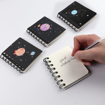 4 τμχ/σετ Planet A7 Mini Pocket Notepad Φορητό βιβλίο σερπαντίνας Χαριτωμένα είδη γραφείου για γράψιμο και σχέδιο μαθητών