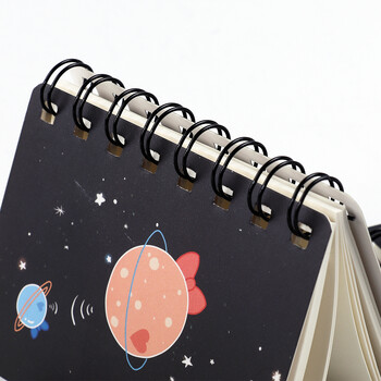 4 τμχ/σετ Planet A7 Mini Pocket Notepad Φορητό βιβλίο σερπαντίνας Χαριτωμένα είδη γραφείου για γράψιμο και σχέδιο μαθητών