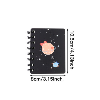 4 τμχ/σετ Planet A7 Mini Pocket Notepad Φορητό βιβλίο σερπαντίνας Χαριτωμένα είδη γραφείου για γράψιμο και σχέδιο μαθητών