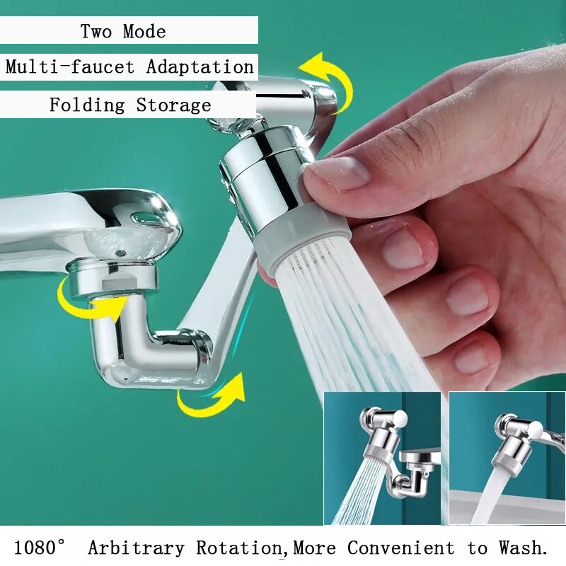 Universal 1080 Rotation Faucet Extender Ψεκαστήρας Κεφαλή για Επέκταση Νιπτήρα Κουζίνας Ακροφύσιο ψεκασμού βρύσης νεροχύτη φυσαλίδων βρύσης