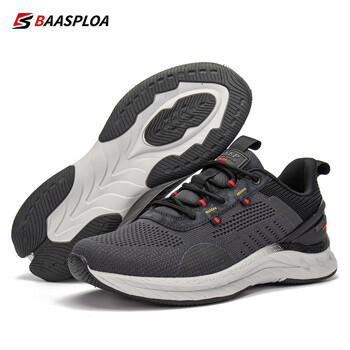 Baasploa 2023 New Men Fashion Sneakers Breathable Casual Παπούτσια για τρέξιμο Αντιολισθητικά πλεκτά παπούτσια για περπάτημα που απορροφούν τους κραδασμούς