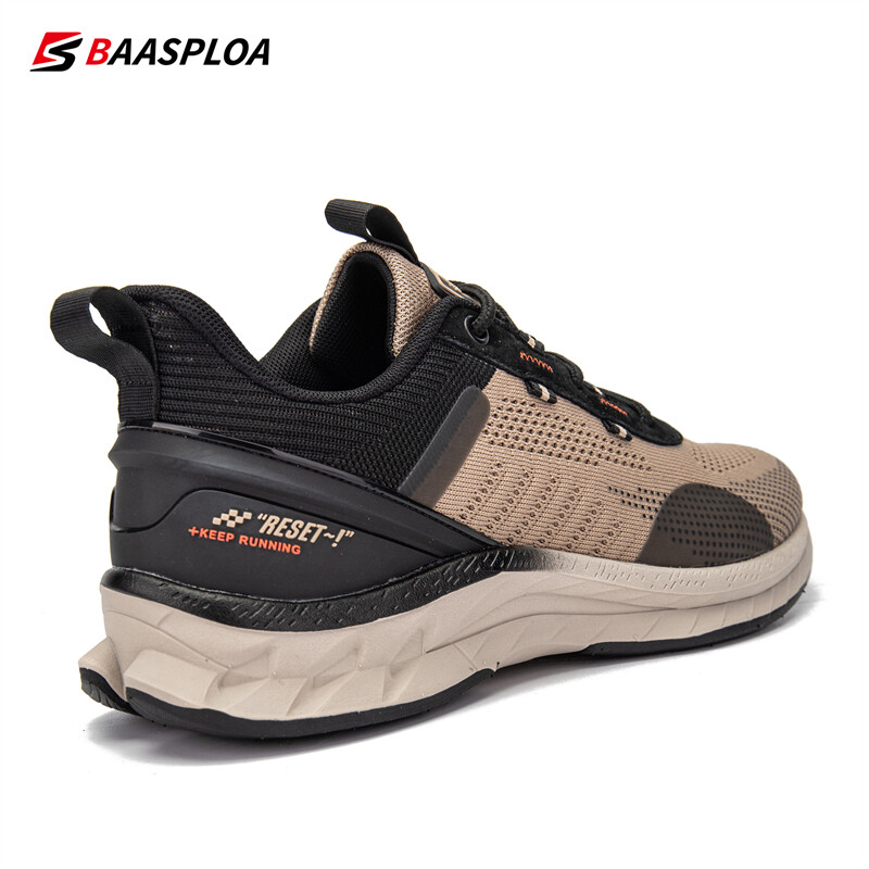Baasploa 2023 New Men Fashion Sneakers Breathable Casual Παπούτσια για τρέξιμο Αντιολισθητικά πλεκτά παπούτσια για περπάτημα που απορροφούν τους κραδασμούς