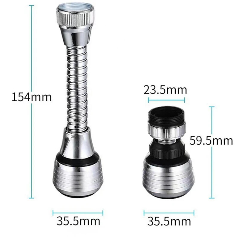 Περιστρεφόμενος 360° Faucet Sprayer Faucet Aerator Sprayer Ρυθμιζόμενος νεροχύτης Βρύση από ανοξείδωτο χάλυβα Εξοικονόμηση νερού Faucet Extenders Bubbler