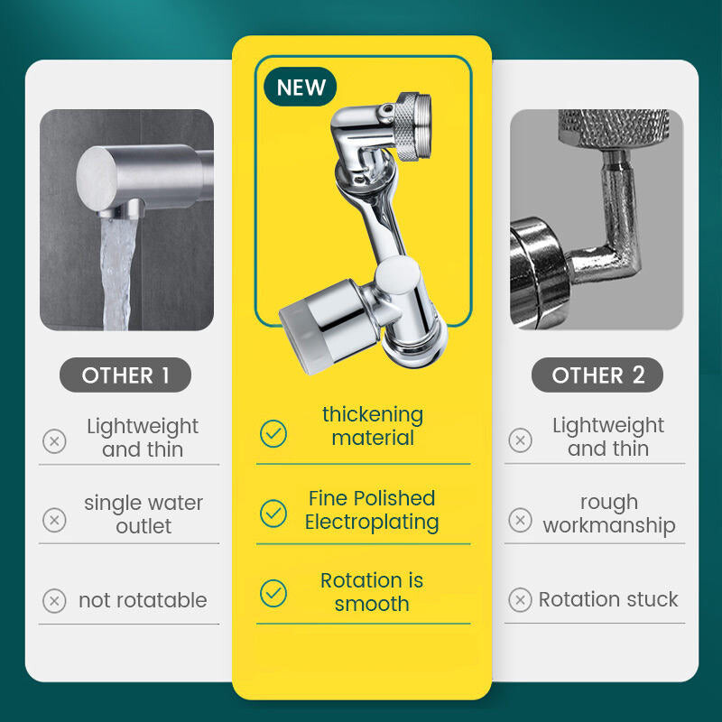 Βρύση Περιστρεφόμενη πολυλειτουργική προέκταση βρύση 1080 μοιρών Universal περιστρεφόμενος ρομποτικός βραχίονας Βρύση κουζίνας νιπτήρας νιπτήρας μπάνιου