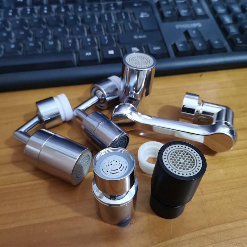 Διπλή λειτουργία περιστροφής 1440° Faucet Aerator Splash Kitchen Tap Extend Water Nozzle Faucet 22/24mm Adapter Faucet Faucet Bubbler Robotic Arm