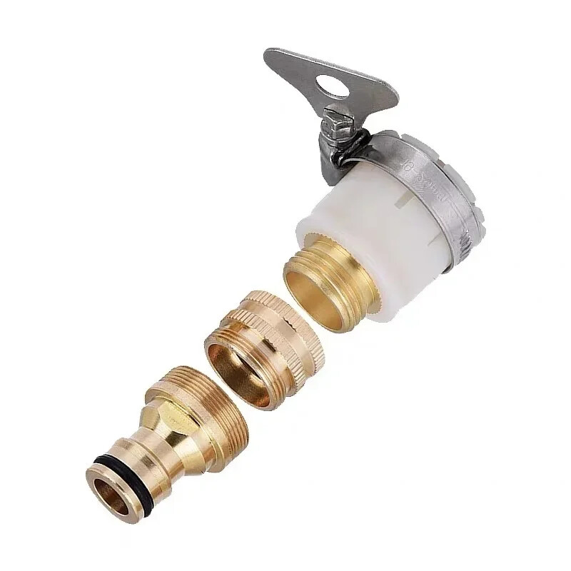 Μετατροπέας από κράμα αλουμινίου 3 σε 1 Universal ακροφύσιο 1/2`` με ρυθμιζόμενο σφιγκτήρα Επεκτάσεις στρόφιγγας από καουτσούκ Αξεσουάρ υδραυλικών βρυσών