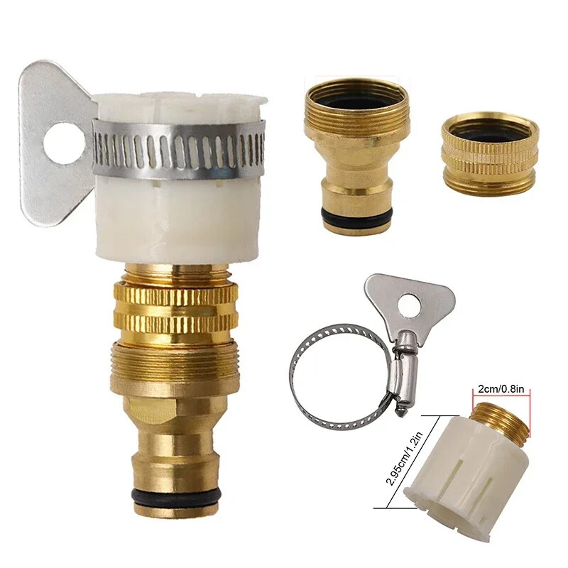 Μετατροπέας από κράμα αλουμινίου 3 σε 1 Universal ακροφύσιο 1/2`` με ρυθμιζόμενο σφιγκτήρα Επεκτάσεις στρόφιγγας από καουτσούκ Αξεσουάρ υδραυλικών βρυσών