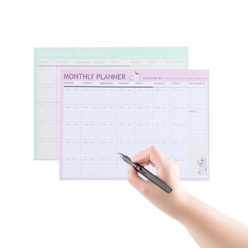 Weekly Planner Scheduler Organizer για γραφείο γραφείου με αποσπώμενες σελίδες και πληκτρολόγιο λίστας υποχρεώσεων