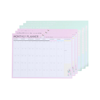 Weekly Planner Scheduler Organizer για γραφείο γραφείου με αποσπώμενες σελίδες και πληκτρολόγιο λίστας υποχρεώσεων