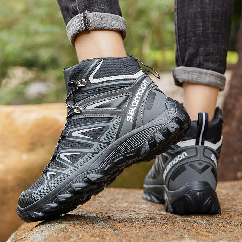 Ανδρικά παπούτσια αναρρίχησης εξωτερικού χώρου Ανδρικά παπούτσια πεζοπορίας αναρρίχησης Ελαφριά αντιολισθητικά αδιάβροχα ανδρικά παπούτσια Άνετα για κυνήγι Trekking Κάμπινγκ Παπούτσια Μέγεθος 48