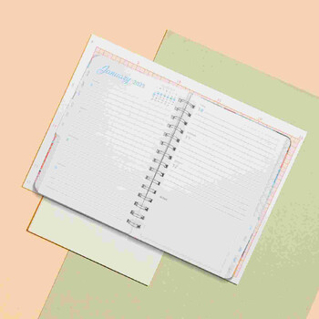 2024 -2025 Calendar Notebook Work Agenda Organizer to Do 2160X1650X150CM Paper Vertical Weekly Planner 2024-2025 Notepad