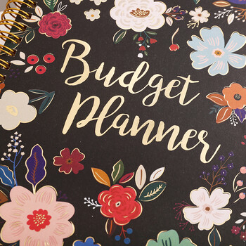 50 Φύλλα Vintage Flower Undated Budget Planner A5 Cardboard Cover Monthy Finance Organizer With Expense Tracker Notebook