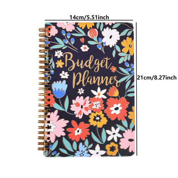 50 Φύλλα Vintage Flower Undated Budget Planner A5 Cardboard Cover Monthy Finance Organizer With Expense Tracker Notebook