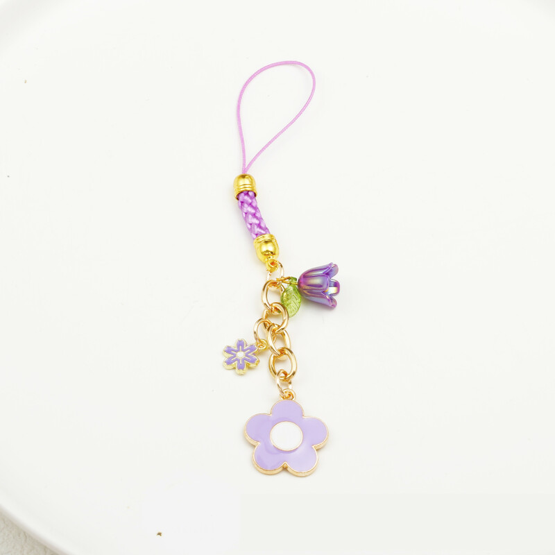 Sakura lelijos gėlių vyšnių žiedų raktų pakabukas suvenyrinis raštinės reikmenys automobilio krepšio pakabukas dekoratyvinė grandinėlė