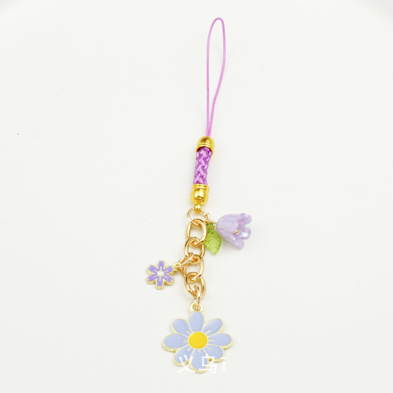 Sakura lelijos gėlių vyšnių žiedų raktų pakabukas suvenyrinis raštinės reikmenys automobilio krepšio pakabukas dekoratyvinė grandinėlė