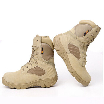 2024 High Top Black Men Tactics Combat Shoes Army Boots Μπότες πεζοπορίας εξωτερικού χώρου Μέγεθος 46 ελαφριά παπούτσια ασφαλείας για εργασία Μπότες αστραγάλου