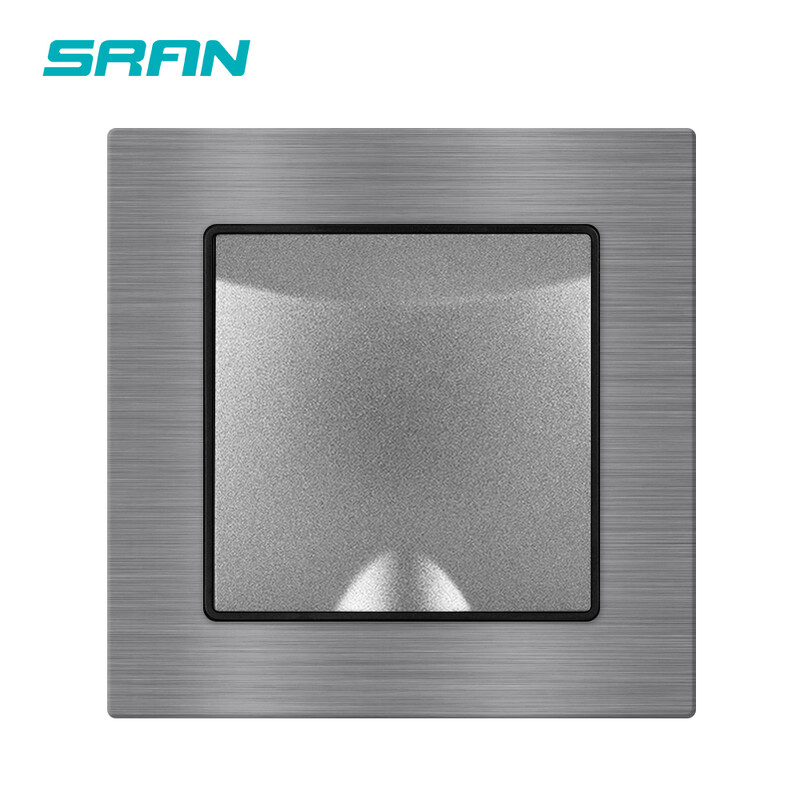 SRAN Electrical Socket France Standard με κάλυμμα προστασίας από τη σκόνη 82*82mm Πίνακας από κράμα αλουμινίου Γαλλικές πρίζες τοίχου 16A