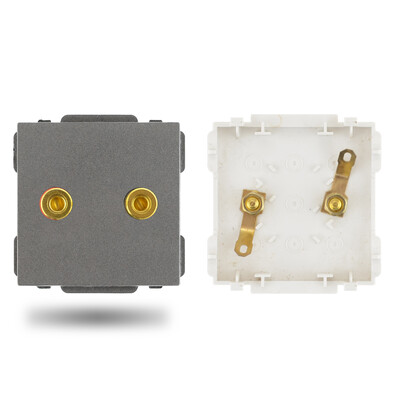 S sērija- ES franču barošanas sienas ligzda USB slēdzis C tips RJ45 audio HDMI moduļa rāmis DIY bezmaksas kombinācija pelēks pelēks stikls