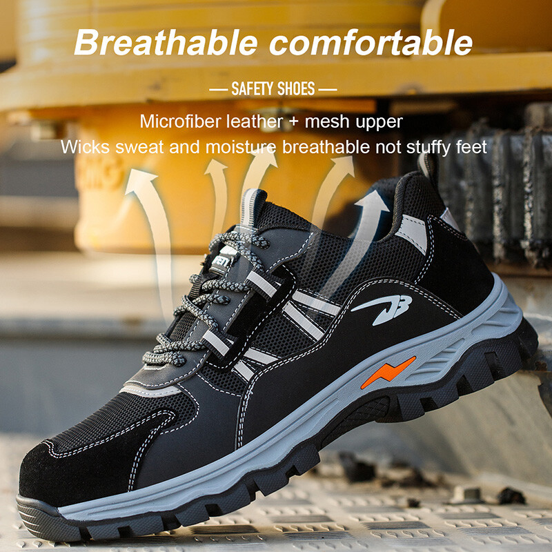 δώρο μαύρα παπούτσια εργασίας αντιολισθητικά παπούτσια εργασίας ανδρικά αθλητικά παπούτσια εργασίας με σιδερένια δάχτυλα αντιολισθητικά προστατευτικά παπούτσια εργασίας