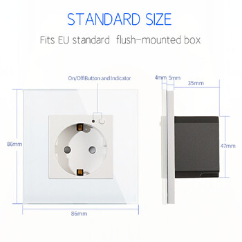 Tuya WiFi EU Smart Socket 16A 220V Adapter Ασύρματο τηλεχειριστήριο φωνητικού ελέγχου Υποδοχή χρονοδιακόπτη Power Monitor για το Google Home Alexa