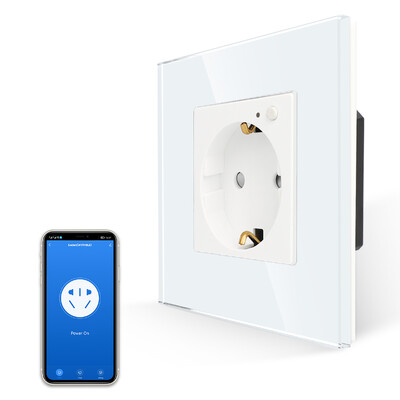 Tuya WiFi EU Smart Socket 16A 220V adapteris bezvadu tālvadības balss vadības barošanas monitora taimera ligzda Google Home Alexa