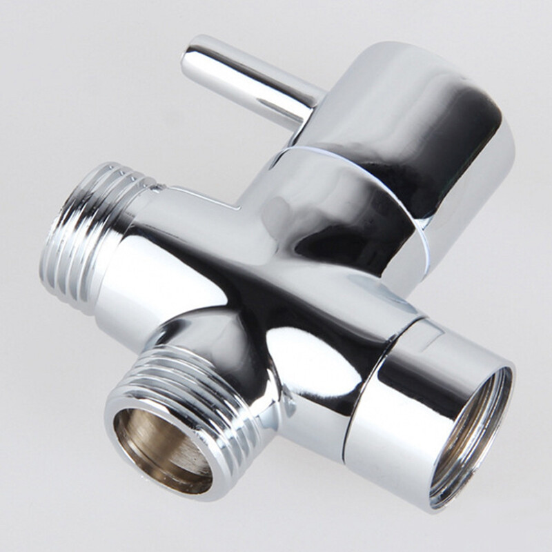 Messingist jaotusventiil 3-suunaline veeeraldaja duši tee-adapter, reguleeritav dušipea jaotusklapp Vannitoa tarvikud