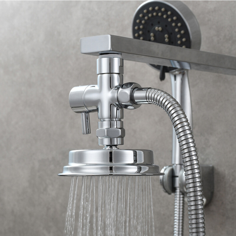 Messingist jaotusventiil 3-suunaline veeeraldaja duši tee-adapter, reguleeritav dušipea jaotusklapp Vannitoa tarvikud