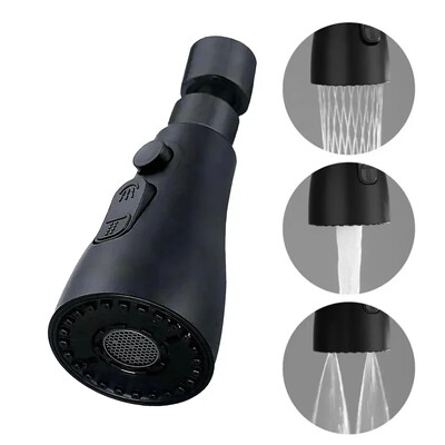Extensoare 3 în 1 pentru robinet, robinet universal de supraalimentare pentru bucătărie, cu rotație de 360°. Robinet de spălare puternică, cu 3 moduri.