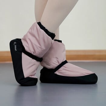 2024 Elasta Bootie Ballet Warm Ups for Women Ballet Pointe Dance Παπούτσια Χειμερινά Thermal Down μπότες για γυναικείες πολύχρωμες μωβ μαύρες