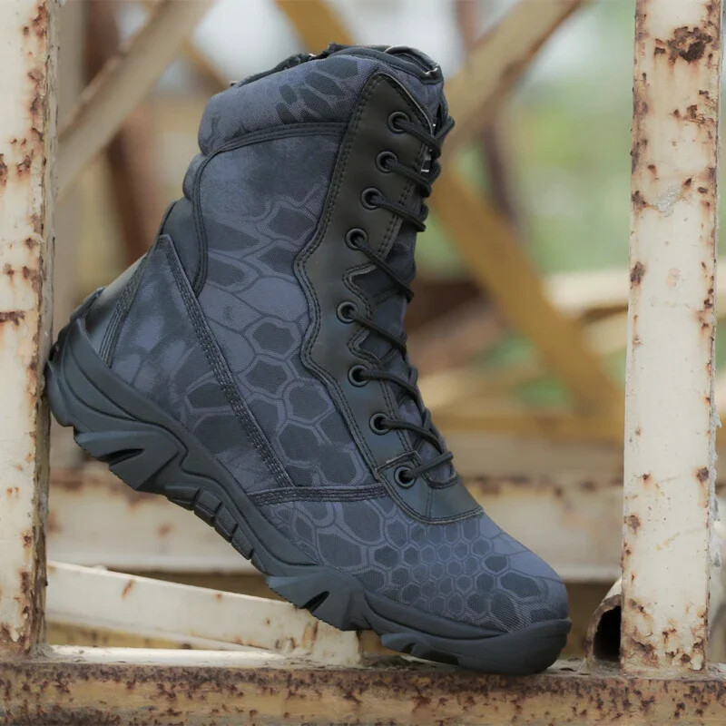 Ανδρικές μπότες τακτικής κυνηγιού Φθινοπωρινές χειμερινές αδιάβροχες δερμάτινες μπότες Desert αθλητικά παπούτσια εργασίας Μποτάκια πεζοπορίας Plus Size 46