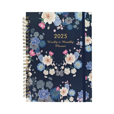Unikāla dizaina Plānotājs 2025 Akadēmiskais plānotājs 2025 2025 Planner Weekly and Monthlya5tabs cieto vāku aizmugurējā kabata