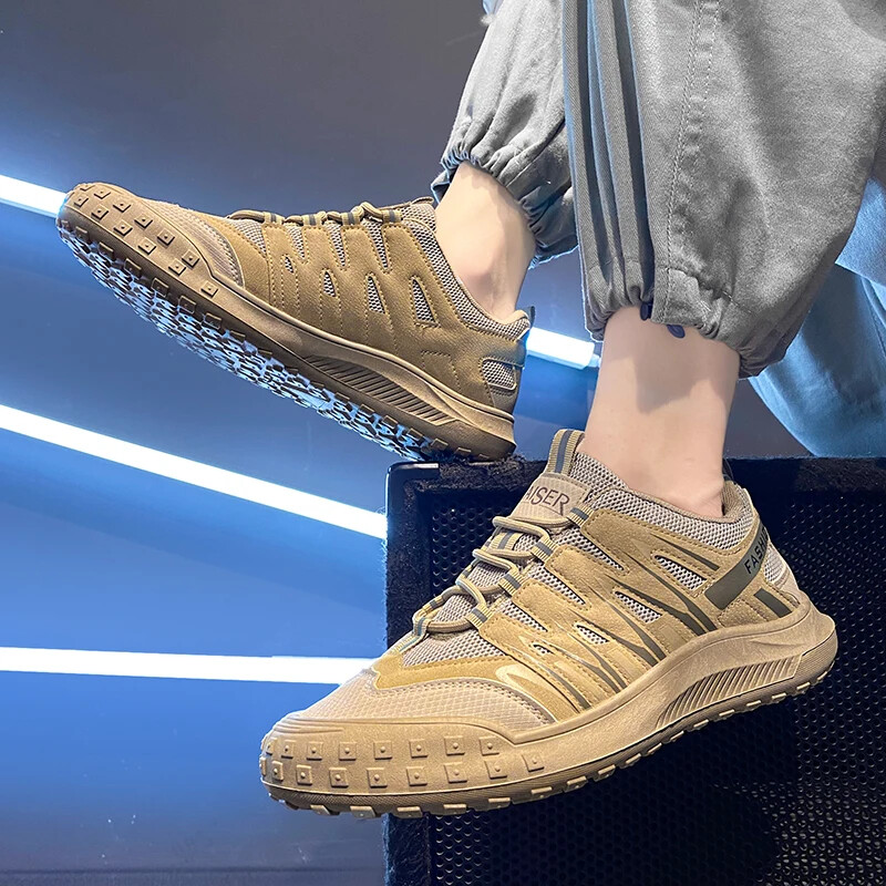 Ανδρικά παπούτσια αναρρίχησης εξωτερικού χώρου Αναπνεύσιμα παπούτσια πεζοπορίας Αντιολισθητικά Casual αθλητικά παπούτσια Περπάτημα Τρέξιμο Τζόκινγκ Τένις Αθλητικά αθλητικά παπούτσια