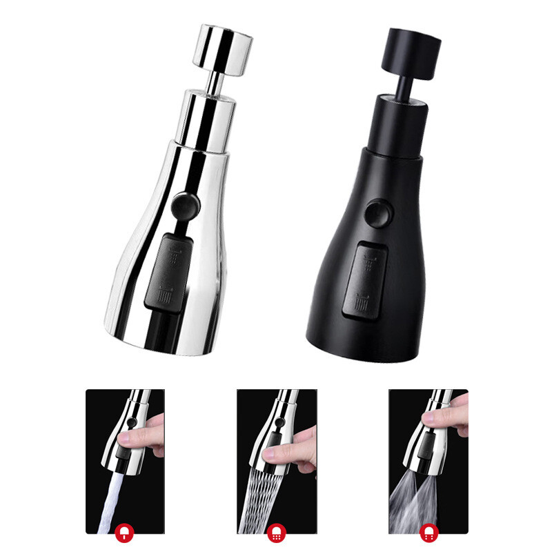 Faucet Extender 360° Universal Rotation Extension Aerator Proof Aerator 3 Mode Αξεσουάρ νιπτήρα κουζίνας με προσαρμογέα γενικής χρήσης