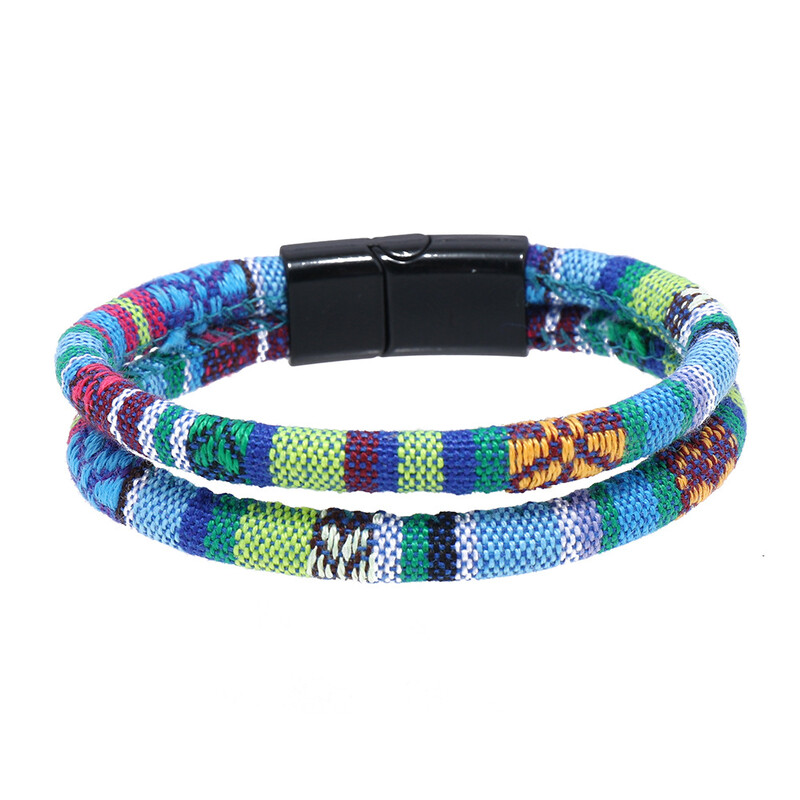 Γυναικείο διασυνοριακό έθνικ υφασμάτινο βραχιόλι μποέμικο στυλ ρετρό μαγνήτη βραχιόλι βραχιόλι προμήθεια κατασκευαστή