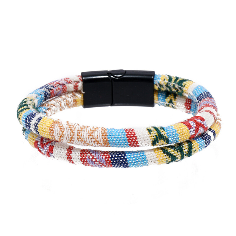 Γυναικείο διασυνοριακό έθνικ υφασμάτινο βραχιόλι μποέμικο στυλ ρετρό μαγνήτη βραχιόλι βραχιόλι προμήθεια κατασκευαστή