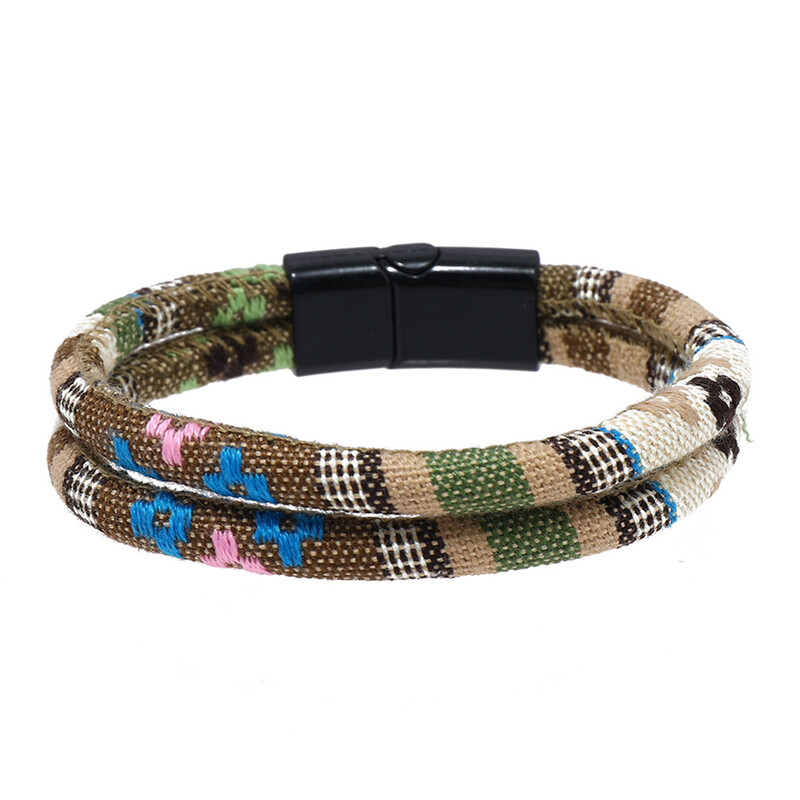 Γυναικείο διασυνοριακό έθνικ υφασμάτινο βραχιόλι μποέμικο στυλ ρετρό μαγνήτη βραχιόλι βραχιόλι προμήθεια κατασκευαστή