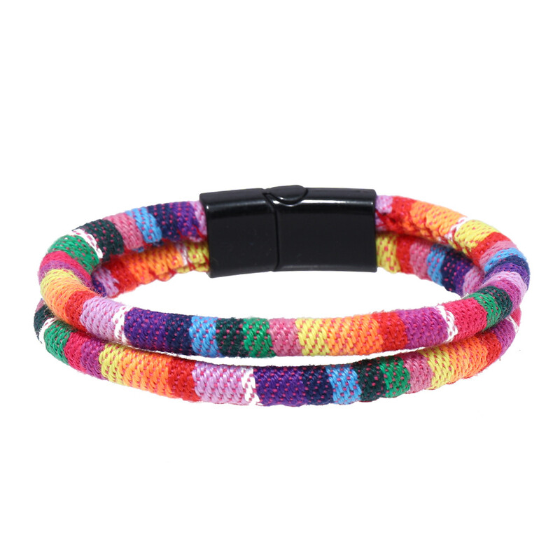 Γυναικείο διασυνοριακό έθνικ υφασμάτινο βραχιόλι μποέμικο στυλ ρετρό μαγνήτη βραχιόλι βραχιόλι προμήθεια κατασκευαστή