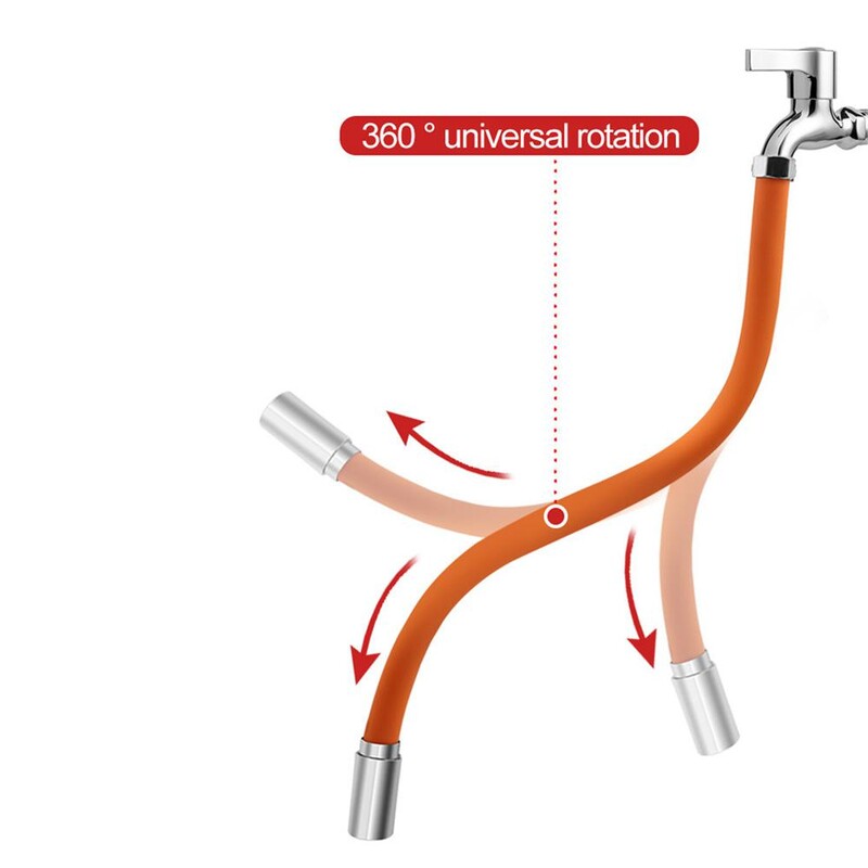 ° 360 Εύκαμπτος σωλήνας επέκτασης σωλήνας Universal Foaming Extension Tube Connector Επέκταση βρύσης Αδιάβροχο στο πιτσίλισμα Κουζίνα Μπάνιο